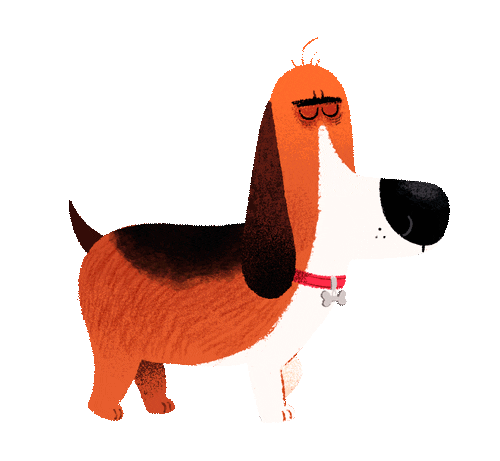 Gus Grumpy Dog Sticker