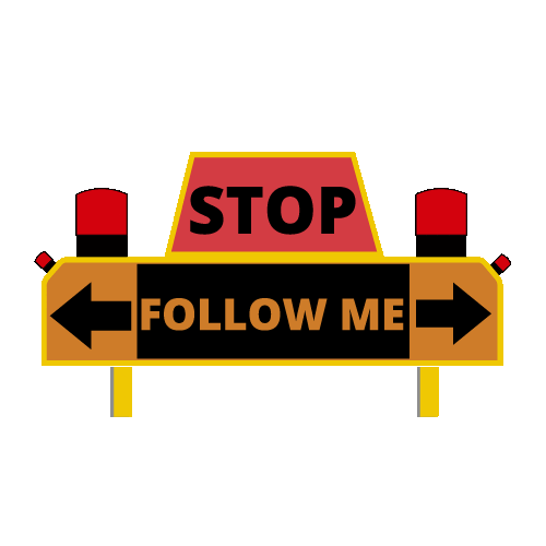 follow me sign Sticker by aeroTELEGRAPH