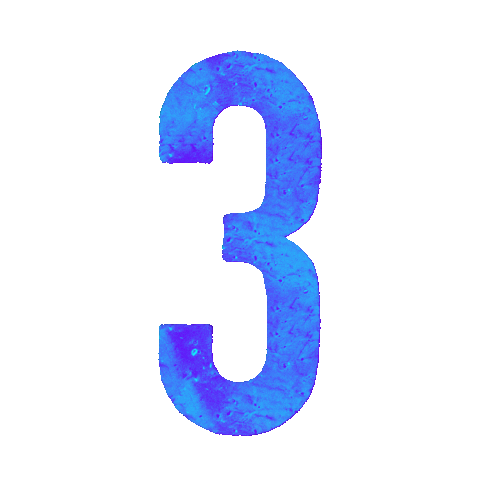 Typography Number Sticker by Kev Lavery
