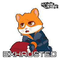 Cant Even Burnt Out Sticker by Hamieverse