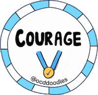 ocddoodles courage ocd ocd doodles ocddoodles Sticker