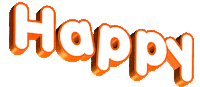 happy text Sticker