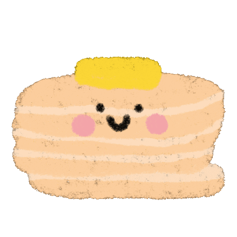 kaimookmst happy food cake pancake Sticker