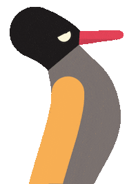 Bird Waiting Sticker by Luisa Misseri