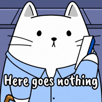 Nervous White Cat GIF by MESA My Emotional Support Animal