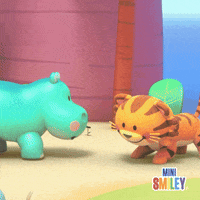 MiniSmileyWorld love animals hug smiley GIF