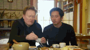 Steven Yeun Eating GIF by Team Coco