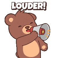 Say It Louder Teddy Bear Sticker by BEARISH