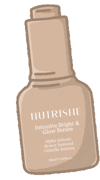Typography Glow Sticker by NUTRISHE