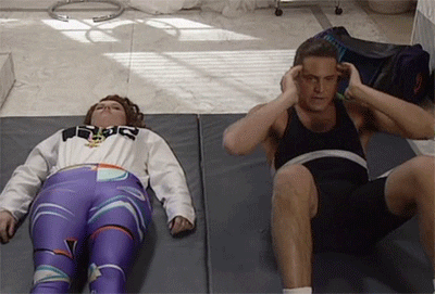 Working Out Absolutely Fabulous GIF