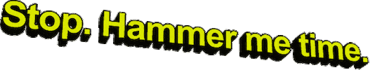 time hammer me Sticker by AnimatedText