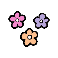 Pink Flower Sticker by LITTLE SHARK AND CO.