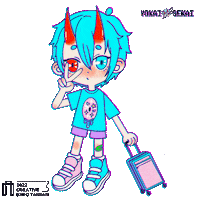 Happy Travel Sticker by CREATIVEXPOTW