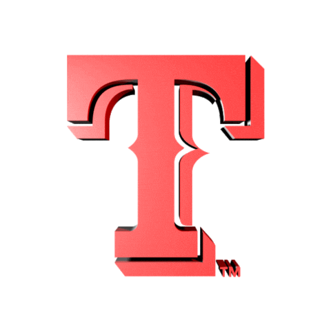 Red T Baseball Sticker by Texas Rangers