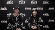 NWHL dance celebration hockey confetti GIF