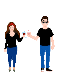 Cheers Celebrating Sticker