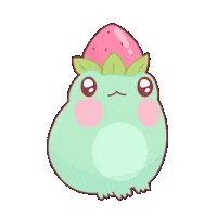 chuchuillustrations kawaii adorable frog forest Sticker