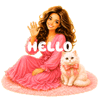 Cat Hello Sticker