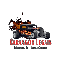 Hot Rod Muscle Car Sticker by Carangos Legais