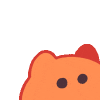 manonmergnat cat flower orange pot Sticker