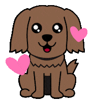 Happy Brown Dog Sticker by Bel Diniz