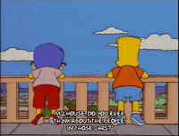 contemplate bart simpson GIF