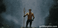 morphin man superhero entrance aqua GIF