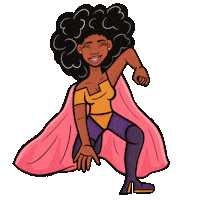 Black Woman Fight Sticker by JellaCreative