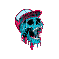 HowDirty bike skull motorcycle gang Sticker