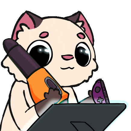 Digital Art Cat Sticker