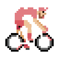Pixel Cycling Sticker