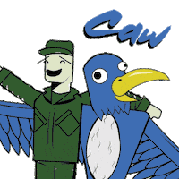 OfficeJoeDJM buddies cawcaw officejoe bluefalcon Sticker