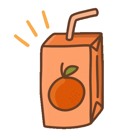 Refreshing Orange Juice Sticker by Demic