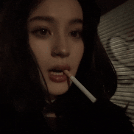 Cute Girl Smoking GIF