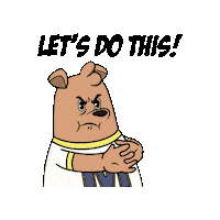 Lets Do It Sticker by Meme World of Max Bear