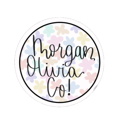morganolivia_co logo flowers circle etsy Sticker