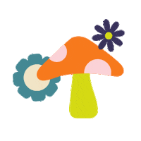 Spring Mushroom Sticker by Zappos