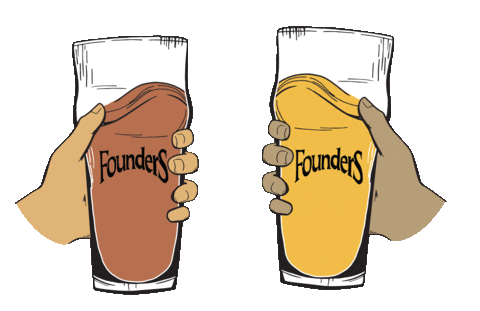 Beer Cheers Sticker by Founders Brewing Co.