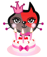 Happy Birthday Cat Sticker