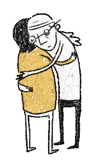lache hug empathy abrazo depresion Sticker
