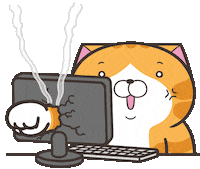 Angry Cat Sticker by MochiDad