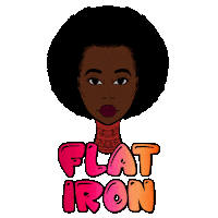 Flat Iron Afro Sticker by RS
