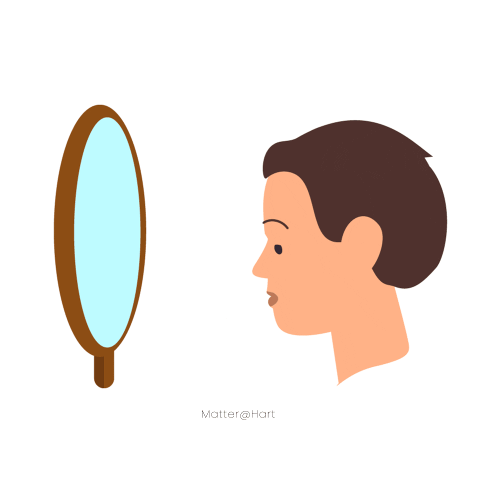 Self-Awareness Mirror Sticker by Matter@hart