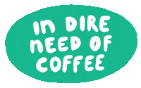 Tired Coffee Sticker
