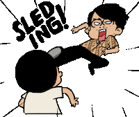 angry kick Sticker