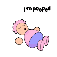 Tired Worn Out Sticker by Fatman