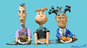 stupid_clay animation food family yum GIF