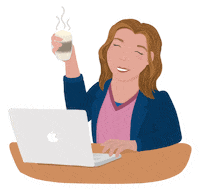 AnnetteWerkt coffee work apple working Sticker