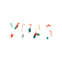 patternsoclock xmas merry christmas Sticker