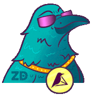 ZODHA wow blue amor paloma Sticker